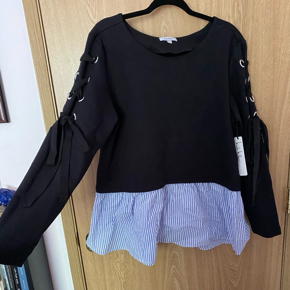 Black sweater blouse